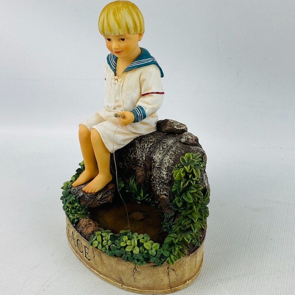 Vintage Virtues Peace Boy Figurine 2002 Kathy Killip Demdaco Figure No Box - Picture 2 of 8